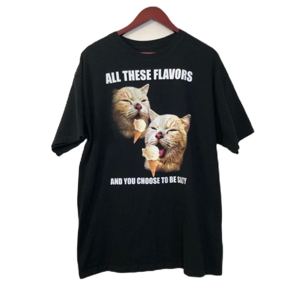 Funny Cat Meme Black Short Sleeve Men’s T Shirt